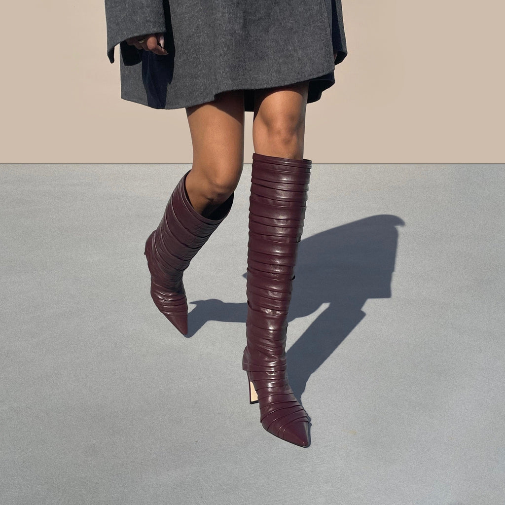 PLISSE KNEE BOOT - NEIL J. RODGERS