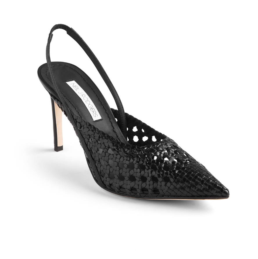 HANNAH PUMP - PREORDER (BLACK INTRECCIATO) - NEIL J. RODGERS