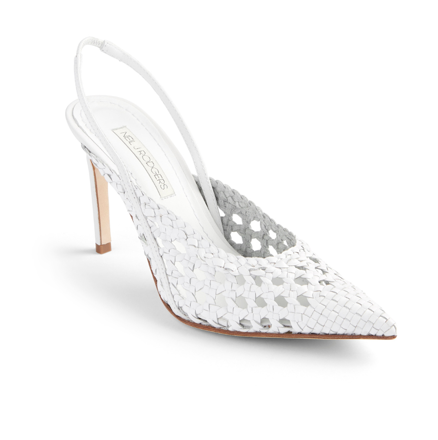 HANNAH PUMP - PREORDER (WHITE INTRECCIATO) - NEIL J. RODGERS