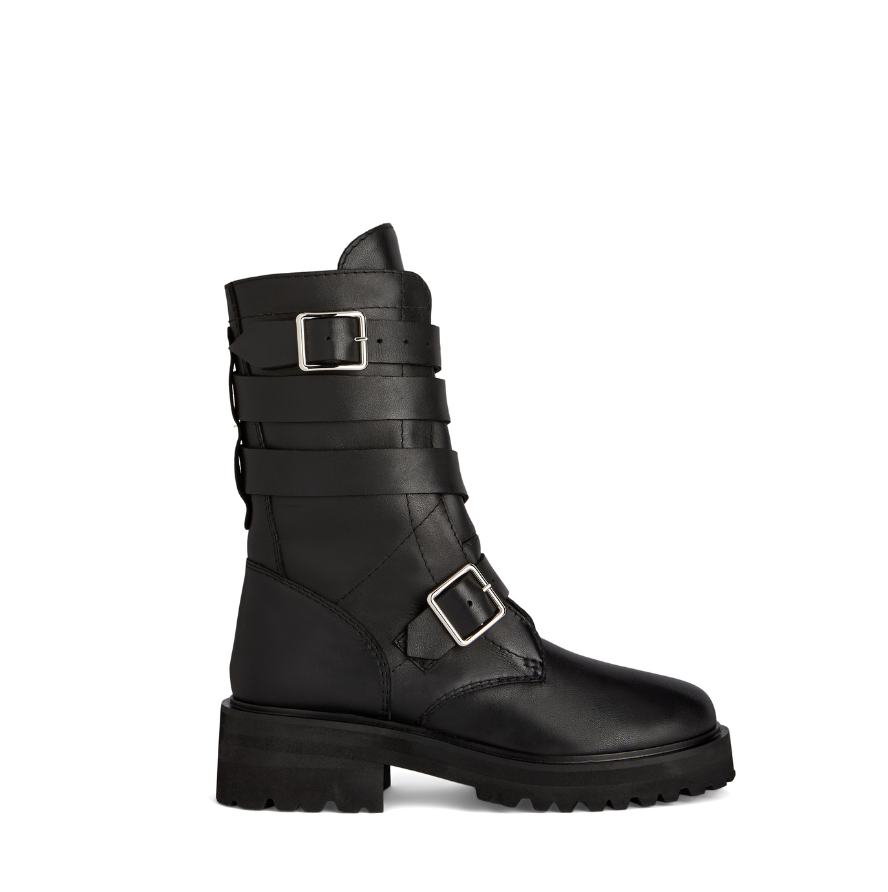 Strappy sales combat boots