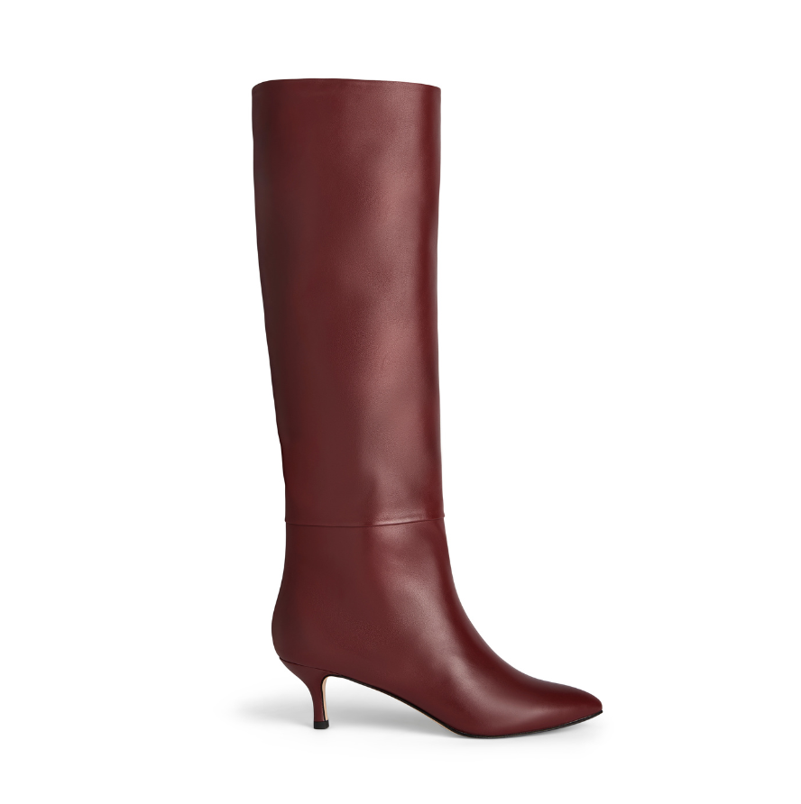 Burgundy slouch boots outlet