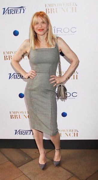 Courtney Love wearing 'danielle' pumps to attend the Variety Empowered Brunch in Los Angeles
