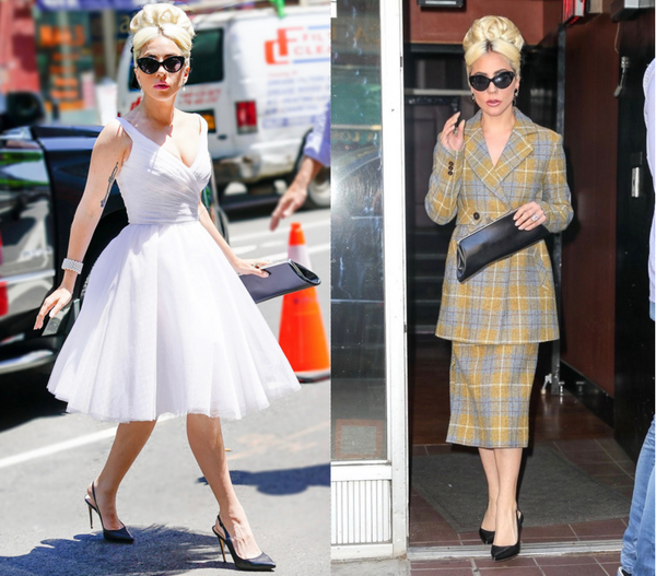 LADY GAGA ABOUT TOWN IN NYC WEARING THE DAPHNE SLINGBACK PUMP