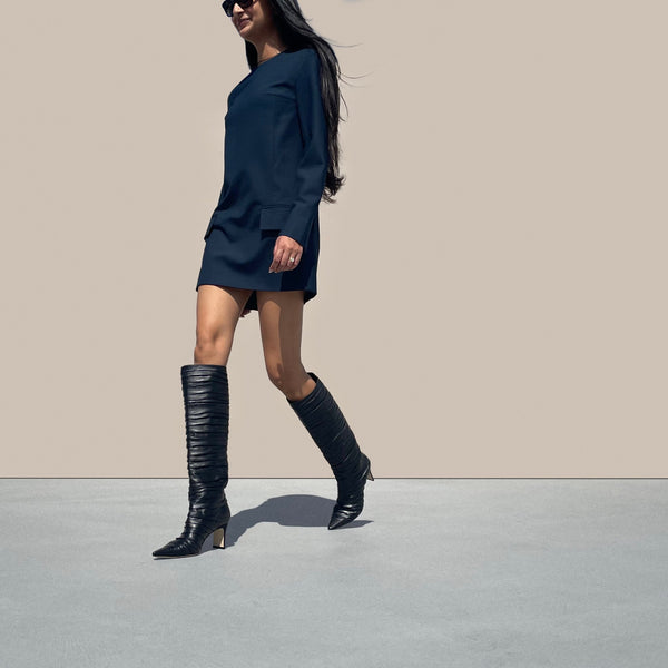 PLISSE KNEE BOOT