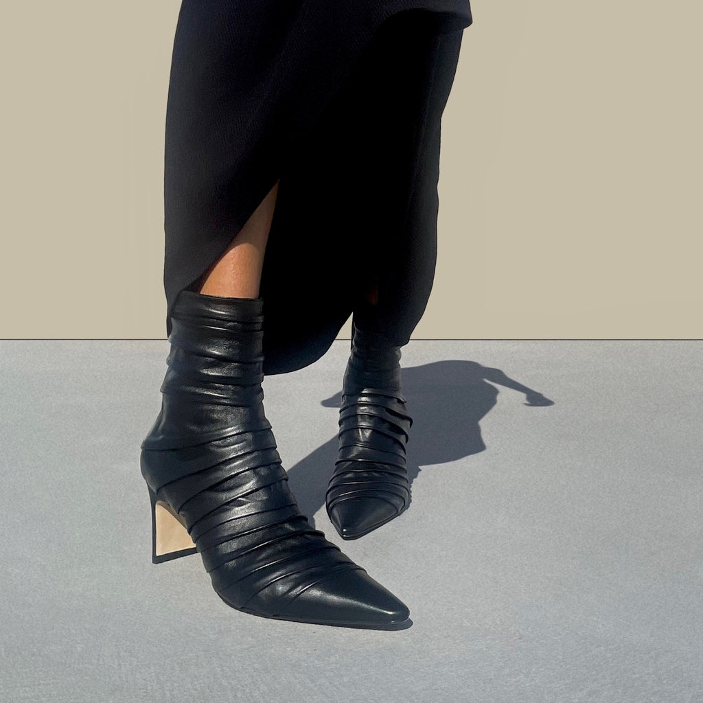 PLISSE ANKLE BOOT