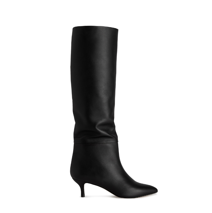 tall black slouch boots