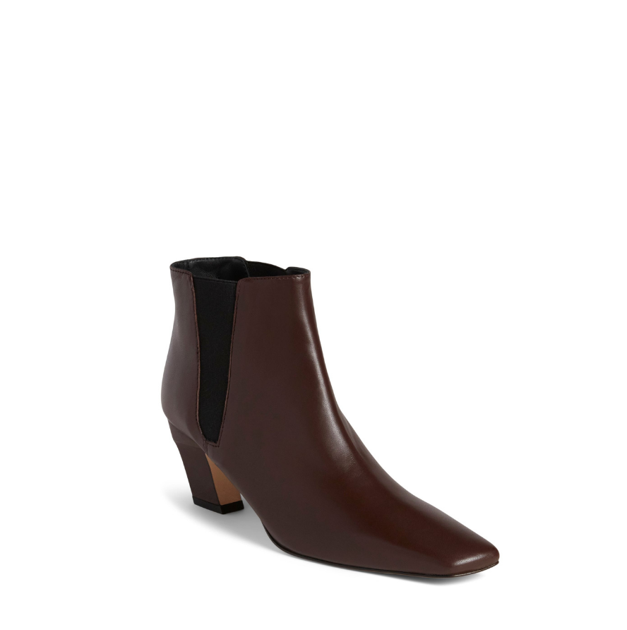 Neil J Rodgers Tik ankle boot with a unique angled toe and curved heel made from classic bruciato Italian nappa leather
